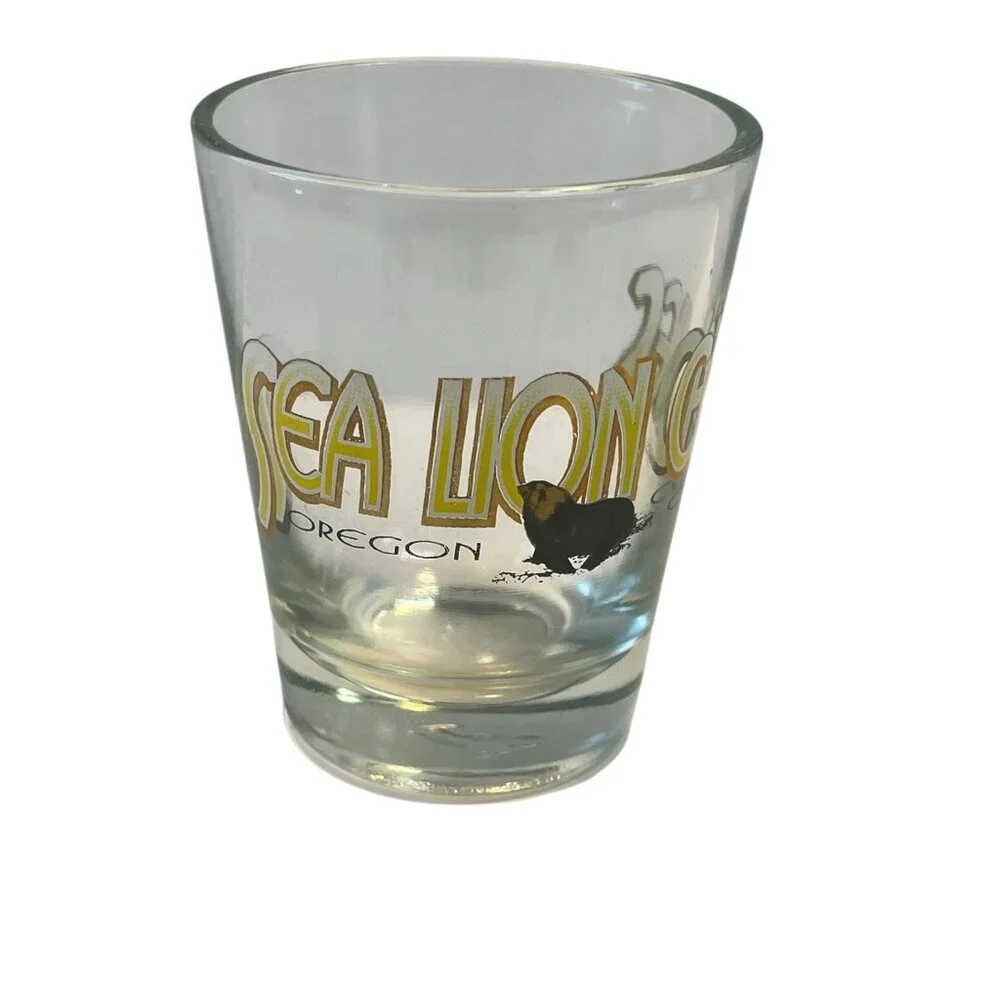Sea Lion Caves Oregon Coast Shot Glass‎ Souvenir Collectible Travel